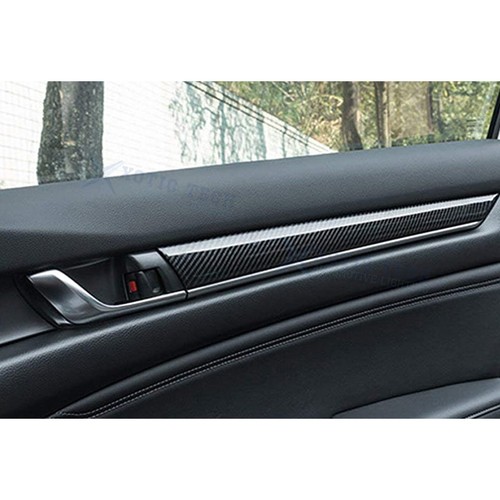 4PCS Carbon Fiber Look Black Door Armrest Panel Trim For Honda Accord 10th Gen - Picture 7 of 9