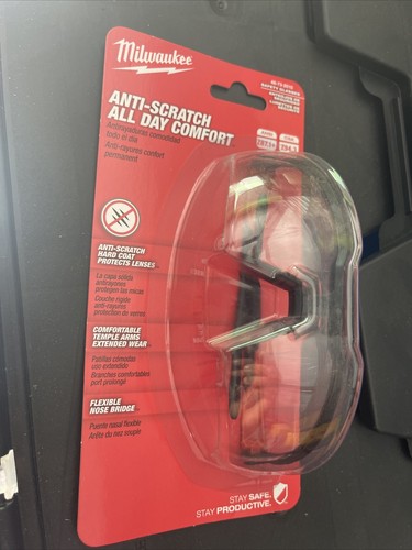 1-Milwaukee Safety Glasses w/ Clear Lenses Anti-Scratch Adjustable Glass Eyewear - 第 1/7 張圖片