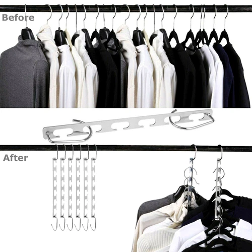 6Pcs Metal Wonder Closet Hanger Organizer Hook Space Saving Clothes Rack USStock - Picture 8 of 10