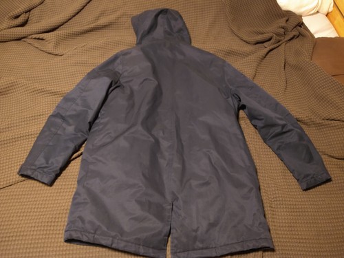 H&M Long Parka Dark Blue Jacket Size L - Picture 5 of 7