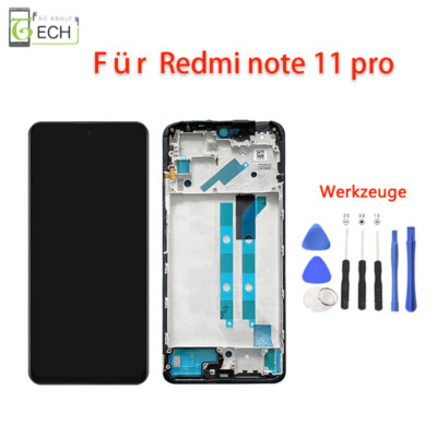 Für Xiaomi Redmi Note 11 Pro 4G / 5G LCD Display Rahmen Touchscreen