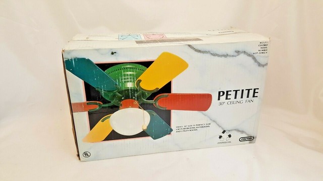 Encon Petite 30 Ceiling Fan Multi Colored Rainbow Model 6cp 30mcm Sealed