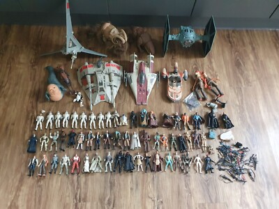 Riesiges Konvolut Star Wars Schiffe & Actionfiguren, lose im bespielten Zustand