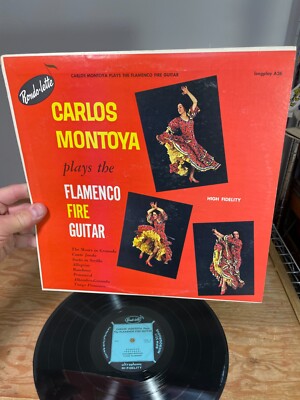 Carlos Montoya Plays The Flamenco Fire Guitar Tondo-lette