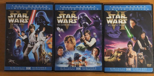 Star Wars Original Theatrical Trilogy DVD Full Screen Like New NO COUNTERFEITS!
