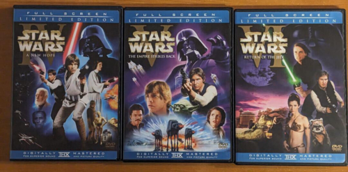 Star Wars Original Theatrical Trilogy DVD New Hope Empire Strikes Back Jedi FS - Picture 1 of 5