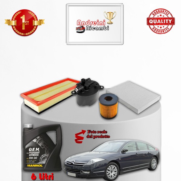 Wartungsset Filter Und ÖL Citroen C6 2.2 Hdi Biturbo Fap 125KW 170PS 2010-image
