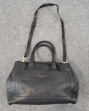 Marc Jacobs New York bag black leather long strap top handle
