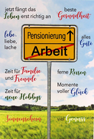 Hanra Pensionierung Karte GlüCkwunschkarte GrußKarte Rente Ortsschild Motiv