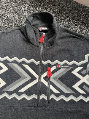 Unisex large Berghaus polyester half zip fleece trango prism/ aztec design