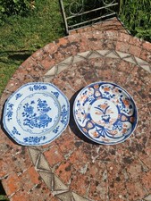 2 Antique Chinese Qianlong , Japanese Imari plates damaged repaired Research 9