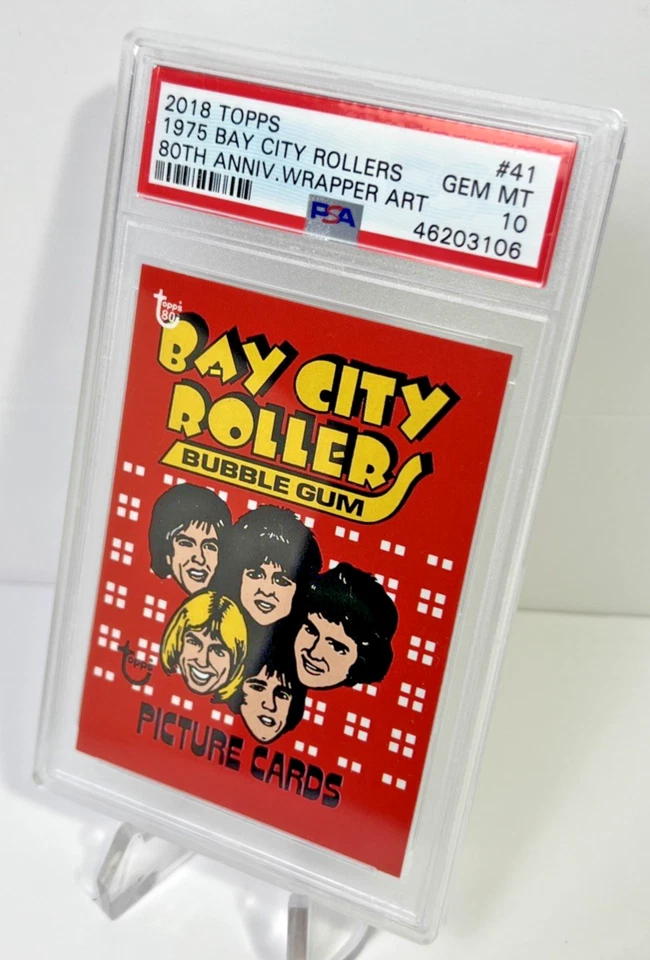 2018 Topps 80th Anniversary 1975 Bay City Rollers #41 PSA 10 Gem Mint - Image 2 of 4