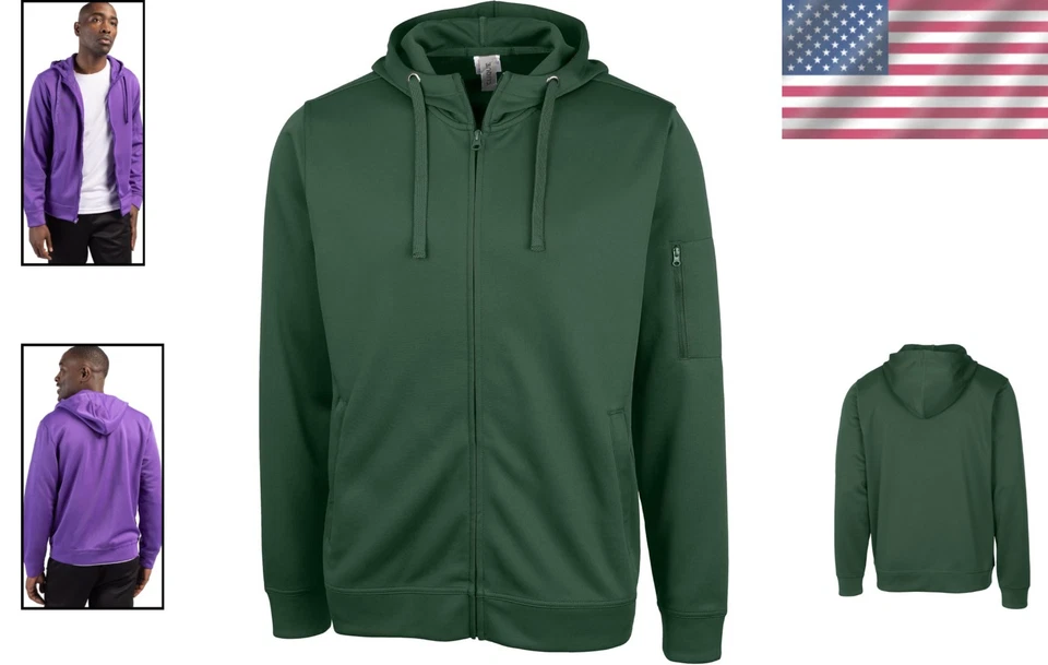 Breathable Performance Sweatshirt - Bottle Green - Image 2 of 4