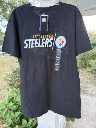 Steelers Black T-shirt Pittsburgh Size Large NFL New With Tags