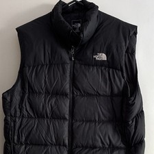 The North Face Men’s Black Full Zip Logo Puffer Gilet Polyamide Size L