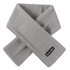 Polar Fleece Short Neck Scarf for men for Winter Cold Weather Quick Wear Gray
