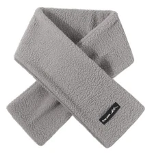 Polar Fleece Short Neck Scarf for men for Winter Cold Weather Quick Wear Gray