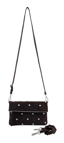 Sac à épaule FREDsBRUDER Olivia Saddle Bag - Cuir Noir - Femme - Neuf