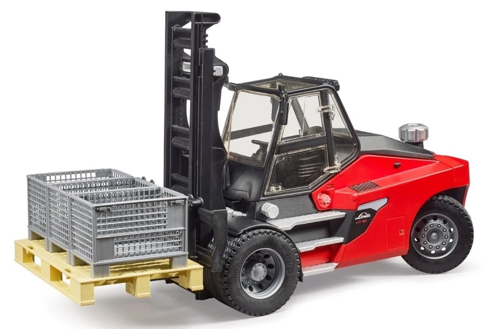 BRUDER, Carrello elevatore LINDE HT160 con accessori, 1/16,  BRU2513 - Immagine 3 di 3