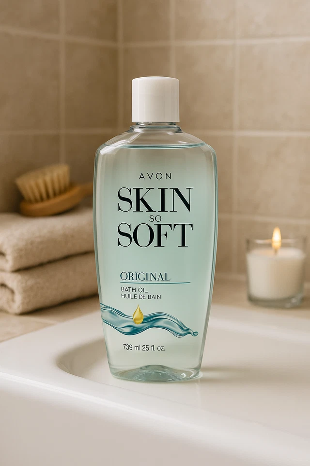 Aceite de baño original Avon Skin So Soft 25 fl oz 739 ml aceite corporal hidratante Foto 2 de 2