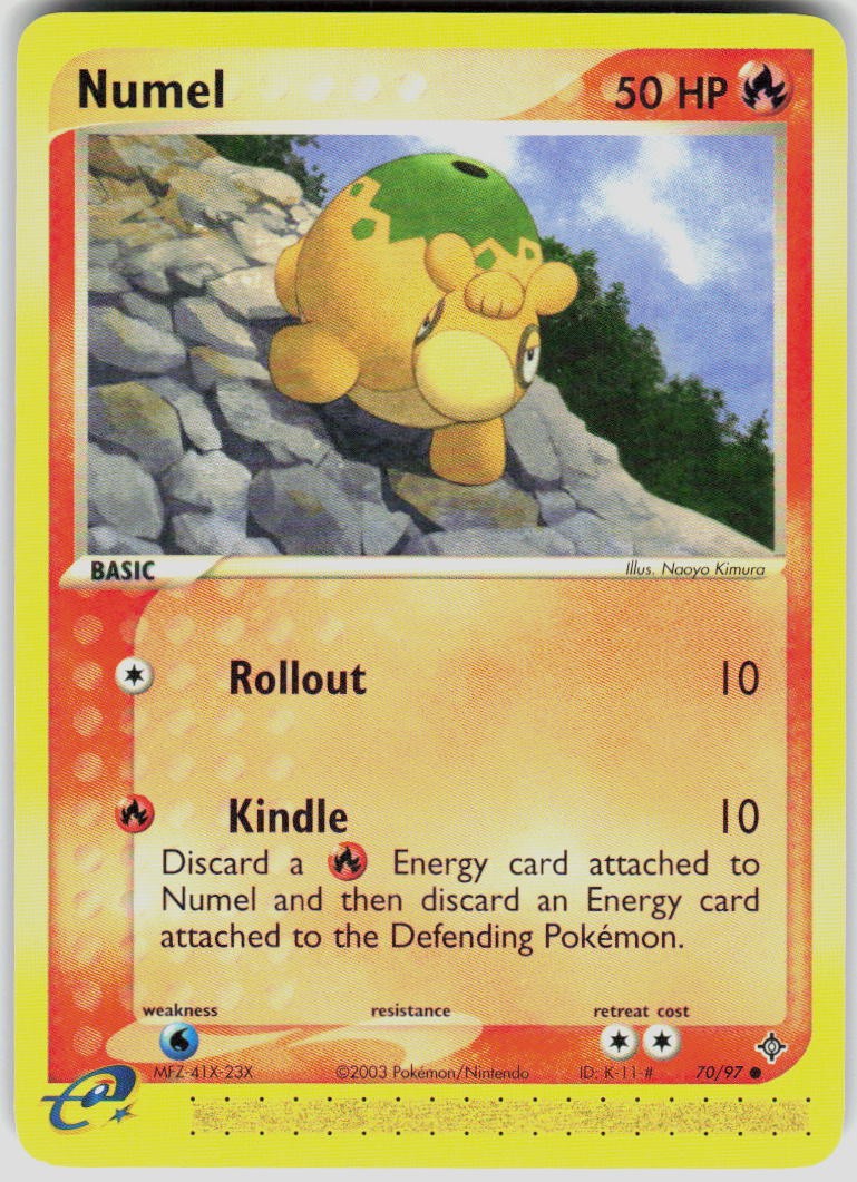 Numel 70/97 EX Dragon Pokemon
