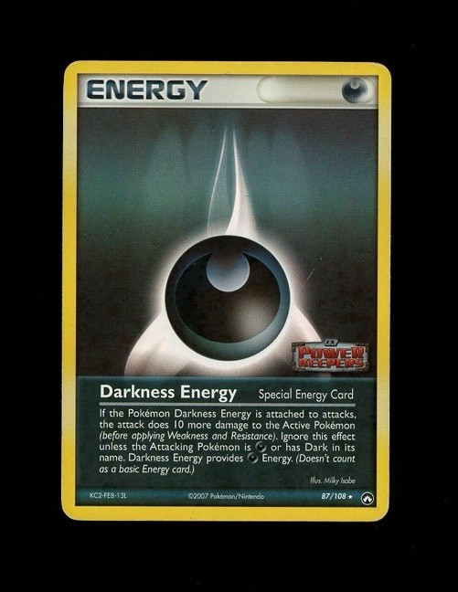 2007 Pokemon EX POWER KEEPERS STAMP DARKNER ENERGY HOLO 87/108 RARE! HP 