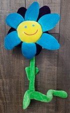 Russ Berrie Plush Smiley Face Daisy 24" Flower Posable Bendable