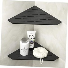 Corner Shower Shelf, 10" 304 Stainless Steel Pentagonal 10"-2 Pack Matte Black