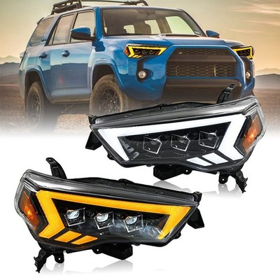 2PCS LED Headlight Sequential For Toyota 4Runner 2014-2022 Head Lamp Assembly