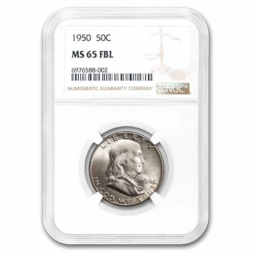 1950 Franklin Half Dollar MS-65 NGC (FBL)