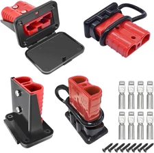 Anderson Plug 4PCS 50A Quick Connect Wire Connectors with Mount and Cap 12-6 AWG