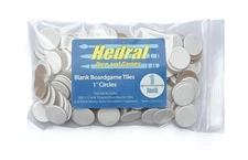 300 Blank 1" Round Circle Board Game Tiles Counters Tokens Markers DIY D&D 1.5mm