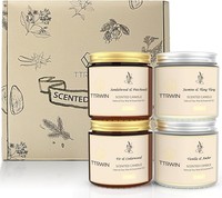 Duftkerze Sojawachs 4 Dosen Jasmin Ylang Ylang Sandelholz Aromatherapie Geschenk