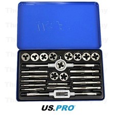 US PRO UNC UNF Tap and Die Set 1/4, 5/16, 3/8, 7/16 & 1/2  24pc 2621 Imperial