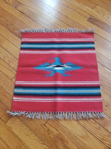 Chimayo Native American Arrow Thunderbird Rug Runner Wall Hanging Woven Wool 22"