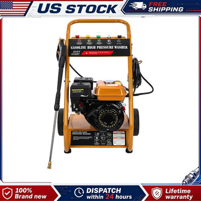 #ad #ad Gas Pressure Washer 3950 PSI 6.5HP 212cc Engine 26ft Hose Quick Connect Orange $272.80