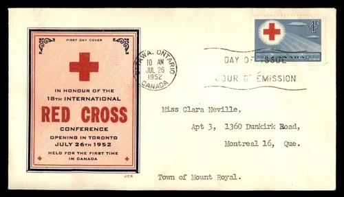 Mayfairstamps Canada FDC 1952 Red Cross Conference First Day Cover aaw_61927