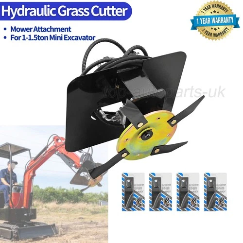 For 1-1.5ton Mini Excavator Attachment Hydraulic Grass Cutter Mower Attachment