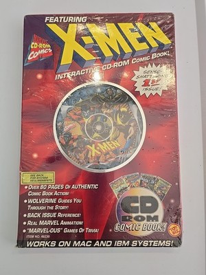 Toy Biz X-Men Interactive CD-ROM Comic Book Marvel Comics from 1995 Vintage