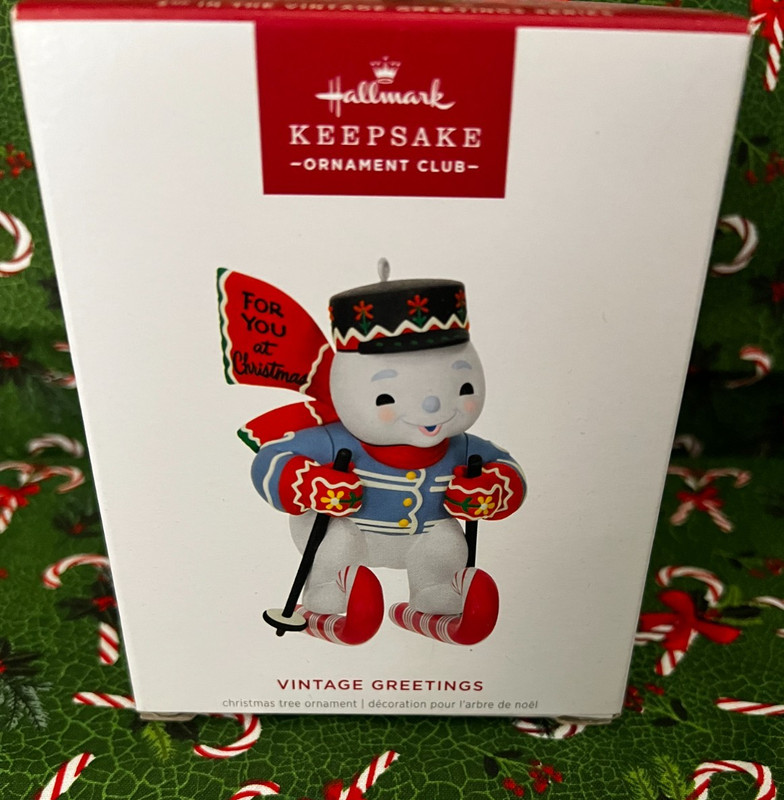 2025 HALLMARK MEMBER EXCLUSIVE "VINTAGE GREETINGS" ORNAMENT. 2ND IN A SERIES