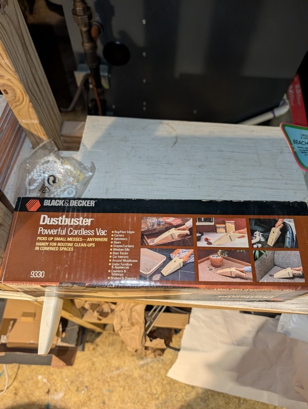 Vintage Black And Decker Dust Buster In Box With Directions/Papers