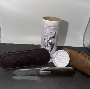 GEC Great Eastern Cutlery 25 OD Green Linen Micarta 252117