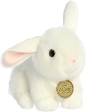 Aurora  Adorable Miyoni  Tots Playful Baby Bunny Stuffed Animal- White 8 Inches