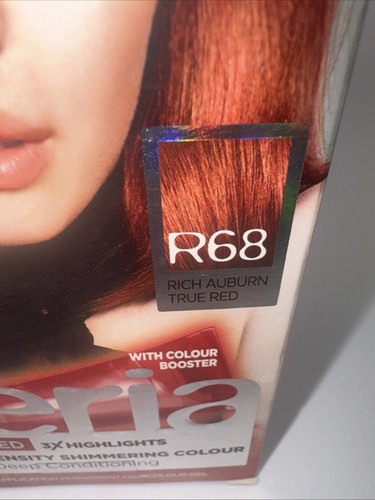 Loreal Feria Rich Auburn Power True Red Hair Color Shade R68 scellé neuf dans sa boîte - Photo 4/4