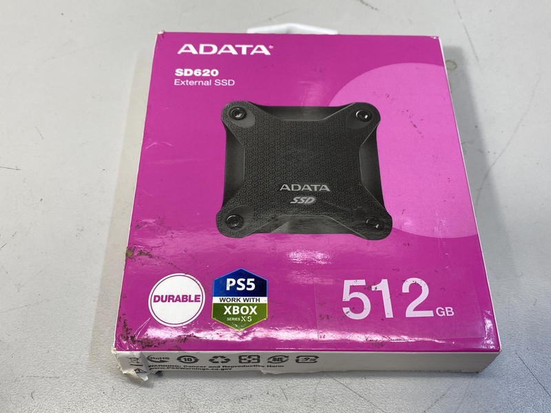 ADATA SD620 512GB USB Durable Portable SSD - Black