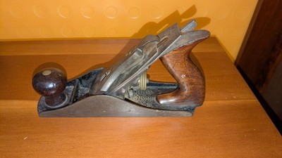 vintage Stanley No 4 Bailey type II plane, corrugated sole, VG!