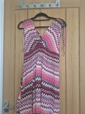 Ladies Summerpatterned PINK Dress Size Small