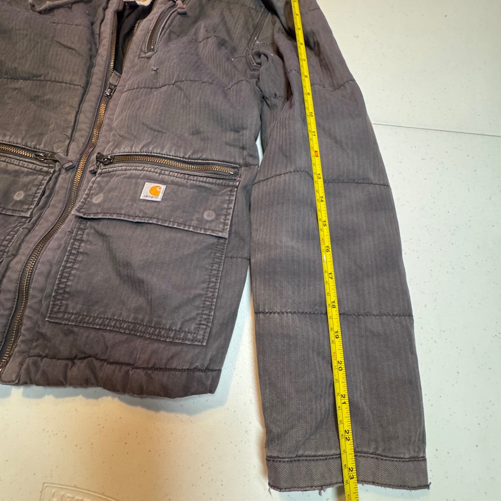 Discontinued Carhartt Women's Gray Gallatin Quilted Lined Hooded Jacket Sz Small thumbnail 6