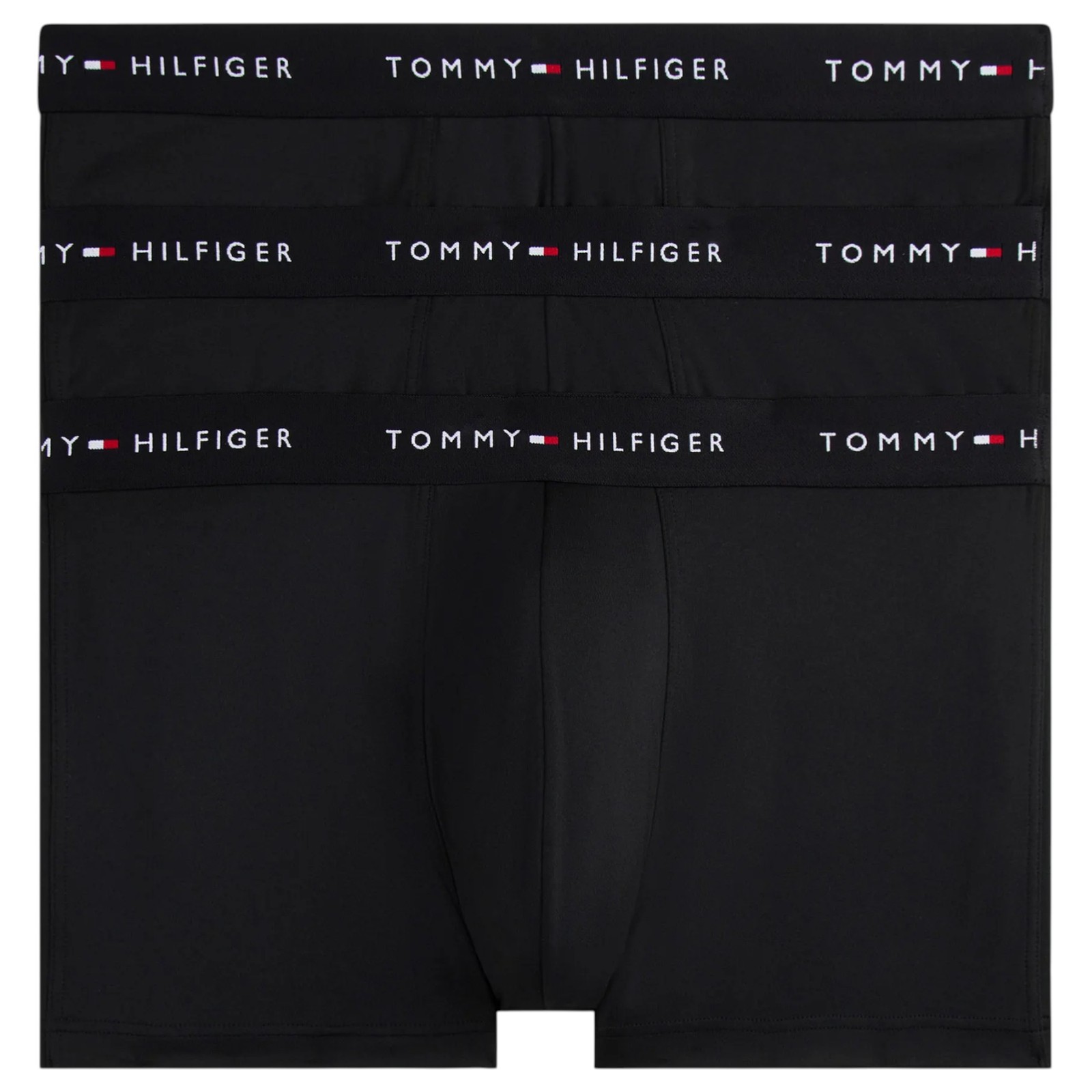 Tommy Hilfiger Men's 3-Pack Black Microfibre Essential Trunks