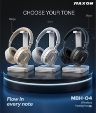 Wireless Over Ear Headphones Bluetooth 5.4 Deep Bass Noise Mic TF Card MAXON